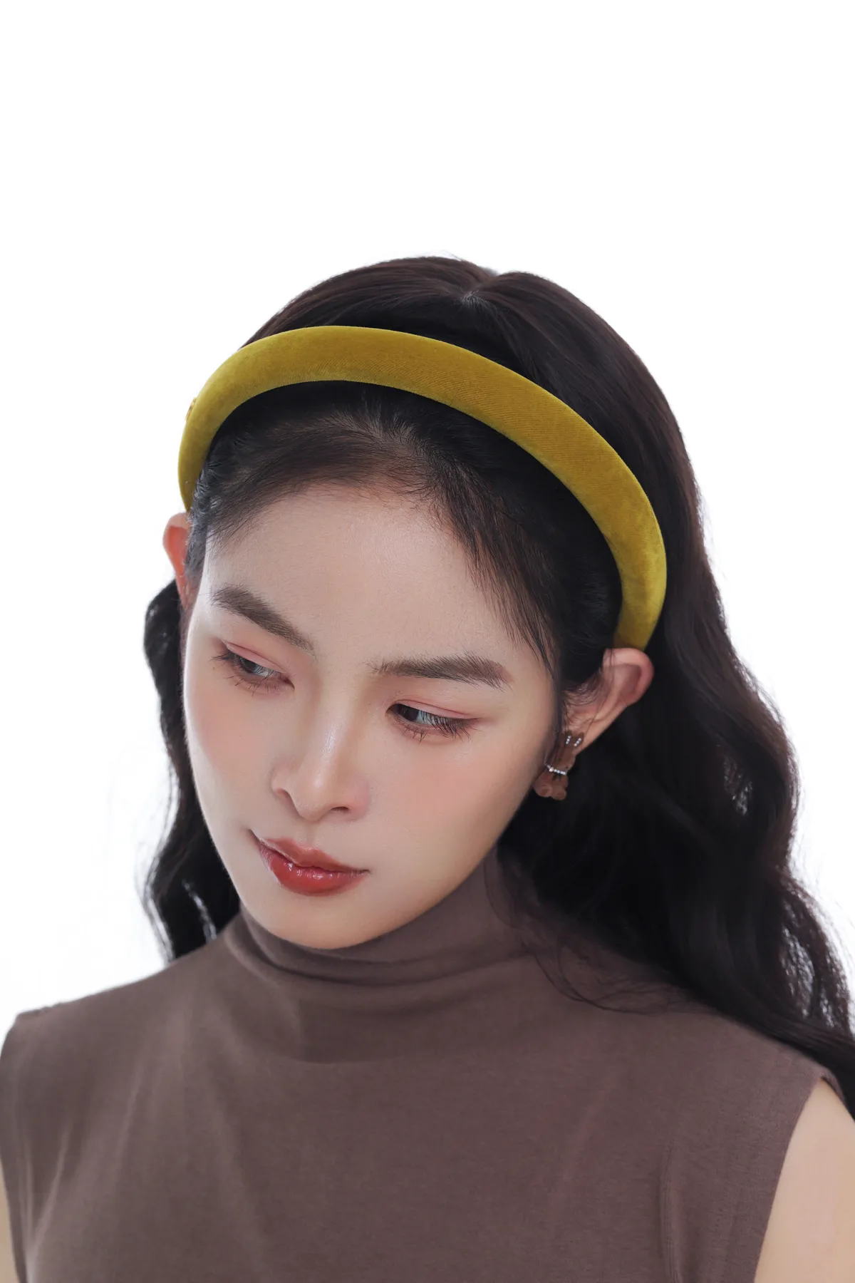 Velvet Padded Headband - Gold-Accent Hairband product image 7