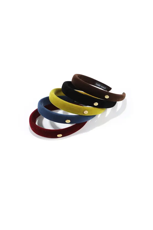 Velvet Padded Headband - Gold-Accent Hairband product image 1
