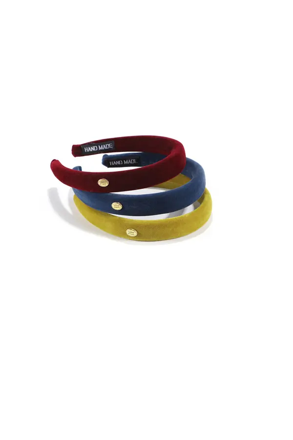 Velvet Padded Headband - Gold-Accent Hairband product image 2