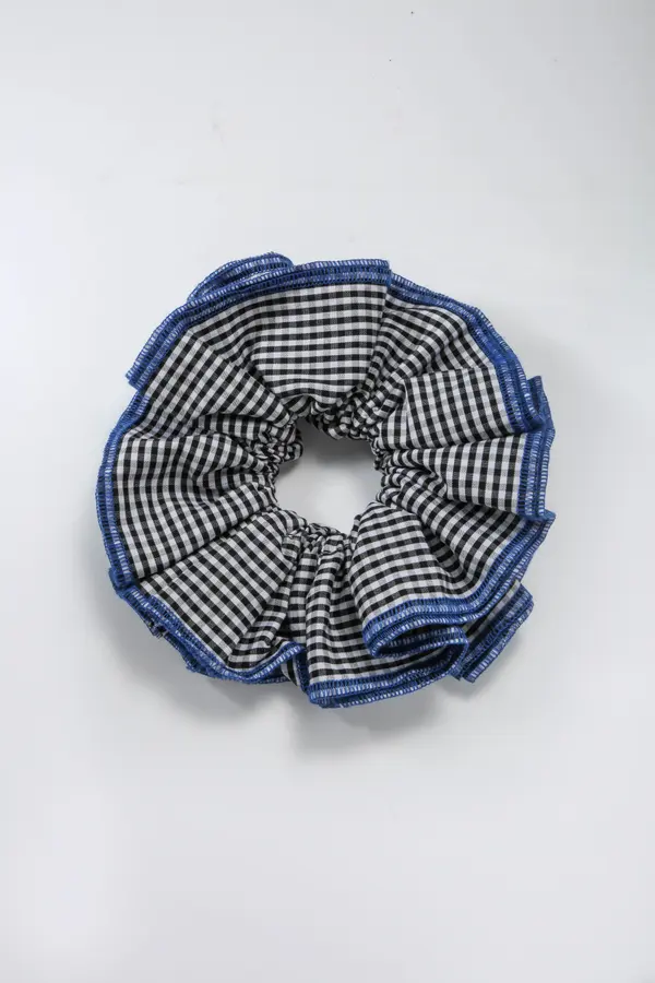 Pink Gingham Ruffle Scrunchie - Sweet Hair Tie product image 7