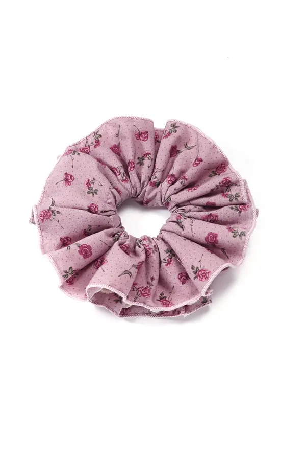 Mauve Rose Ruffle Scrunchie - Soft Hair Tie product image 1