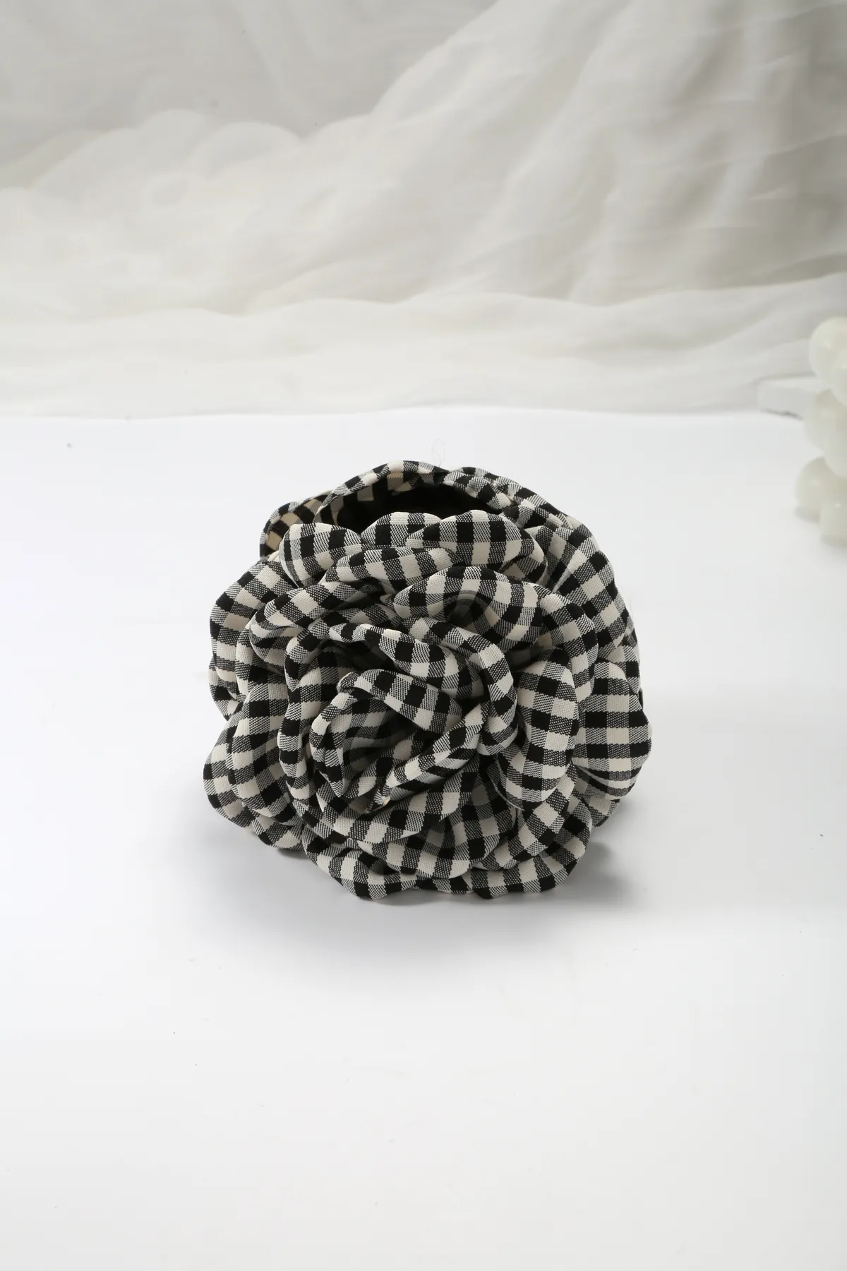 Gingham Rosette Claw Clip - Fabric Hair Clip product image 5