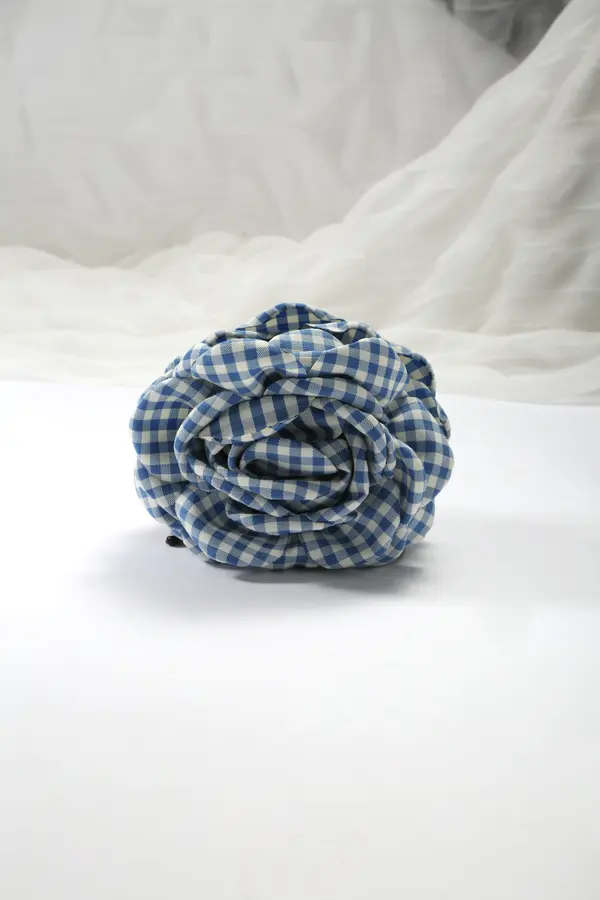 Gingham Rosette Claw Clip - Fabric Hair Clip product image 2