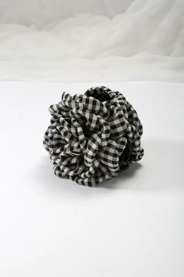 Gingham Rosette Claw Clip - Fabric Hair Clip product image 6