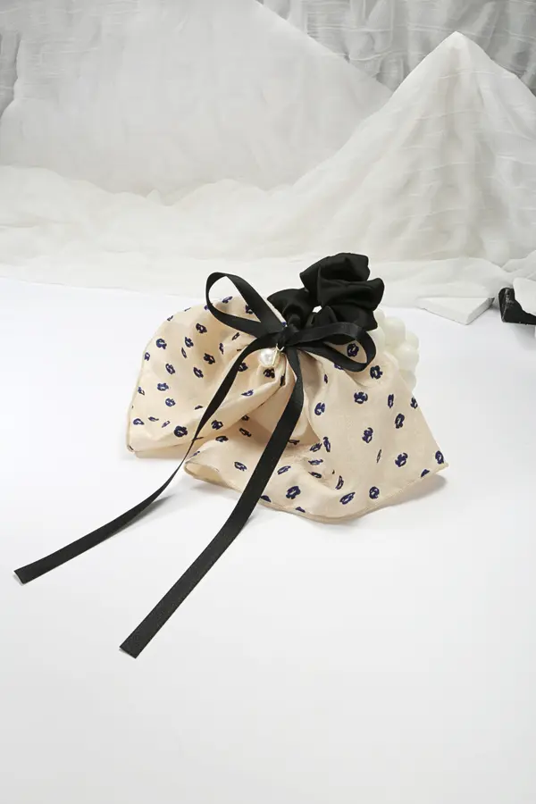 Floral Silk Bow Hair Clip - Ribbon Streamers product image 2