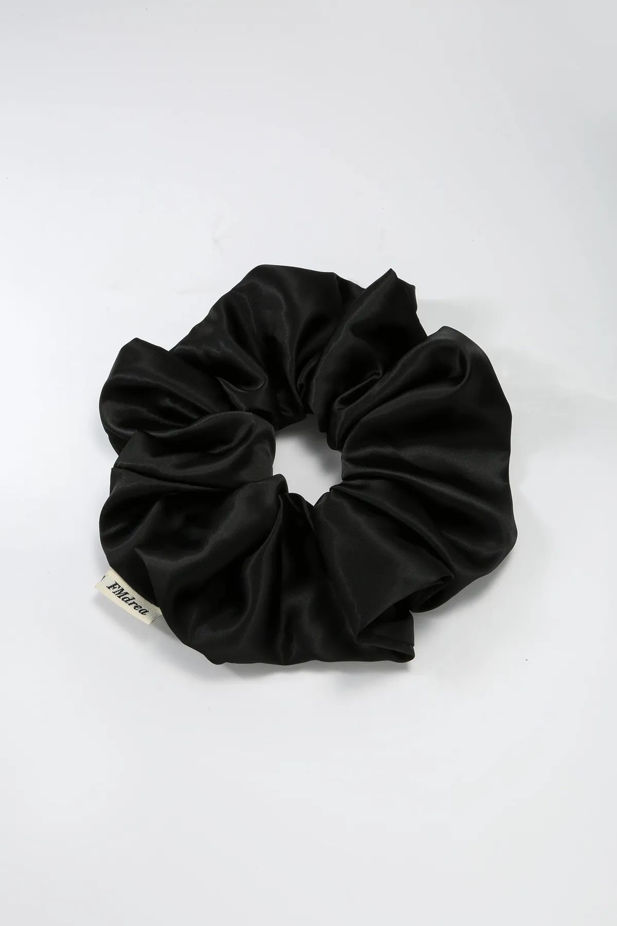 Black Satin Scrunchie - Silky Everyday Hair Tie product image 1