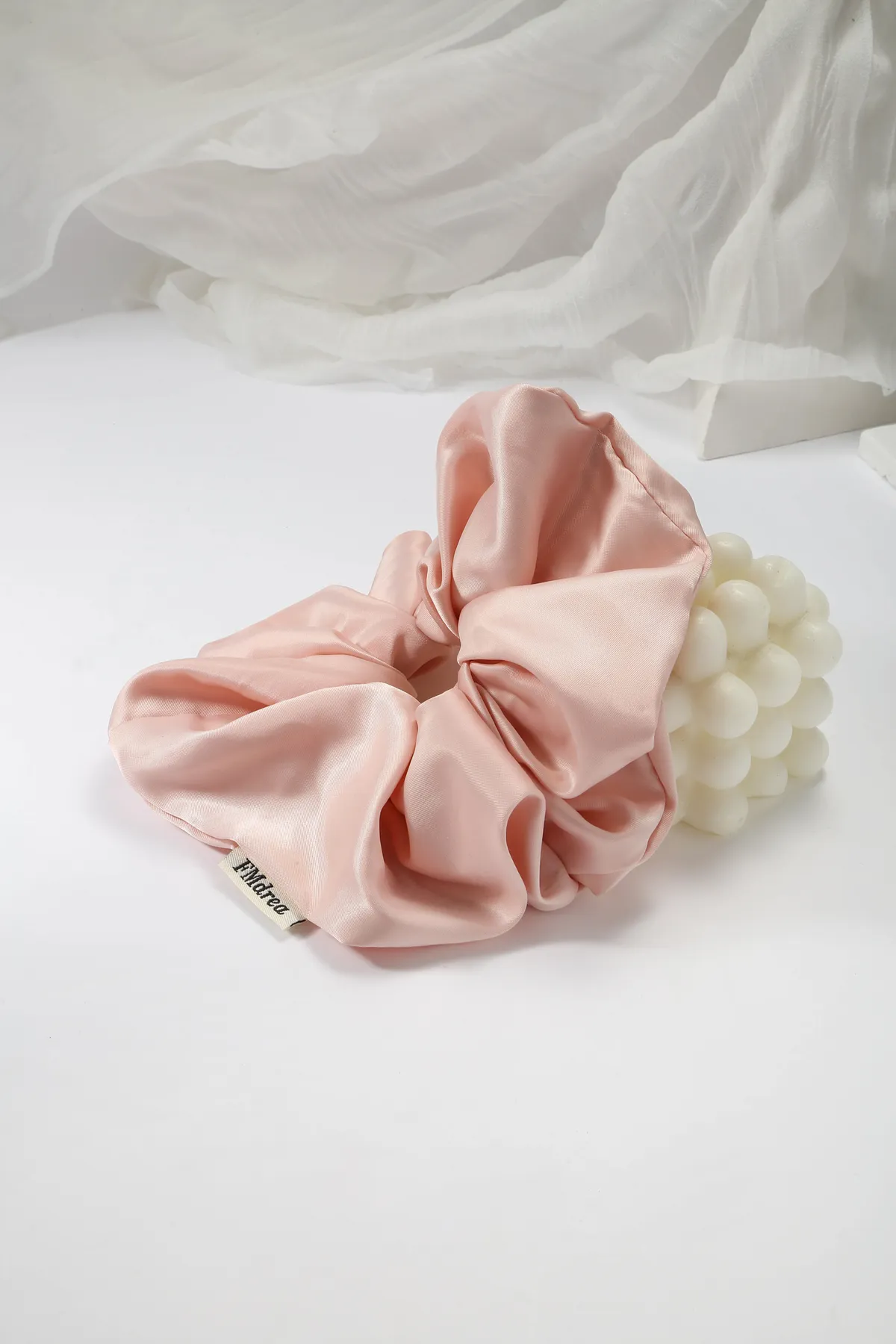 Black Satin Scrunchie - Silky Everyday Hair Tie product image 6