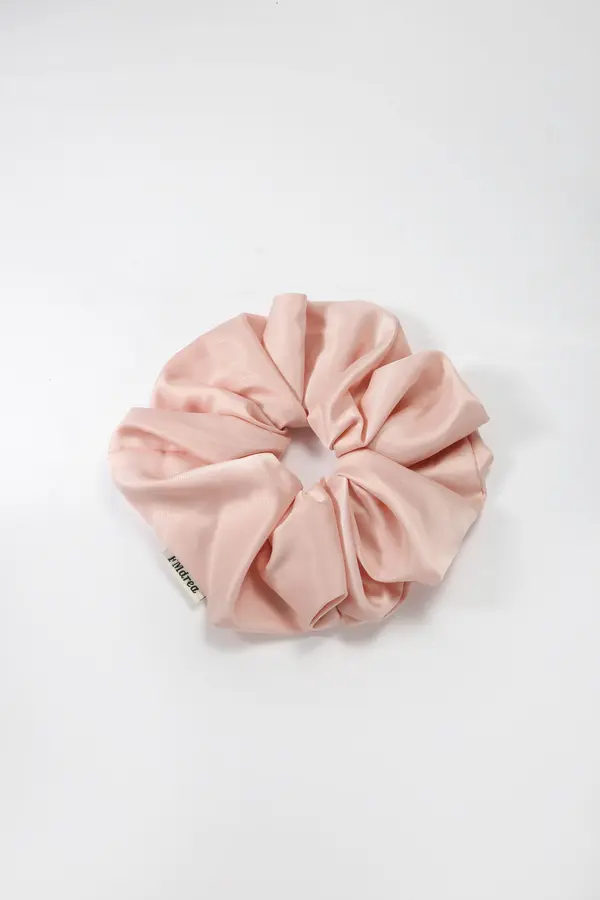 Black Satin Scrunchie - Silky Everyday Hair Tie product image 4