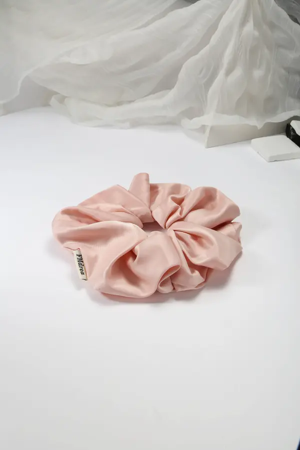 Black Satin Scrunchie - Silky Everyday Hair Tie product image 5