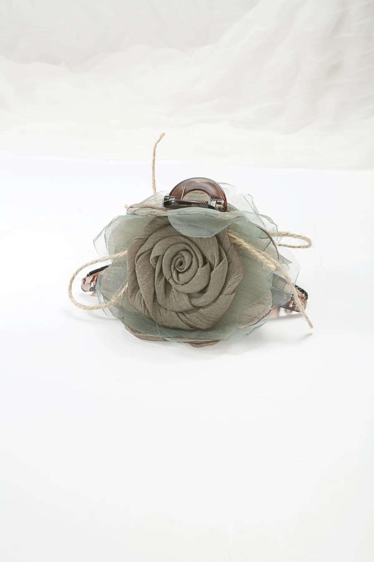 Sage Rose Tortoise Claw Clip - Cottage Hair Clip product image 2