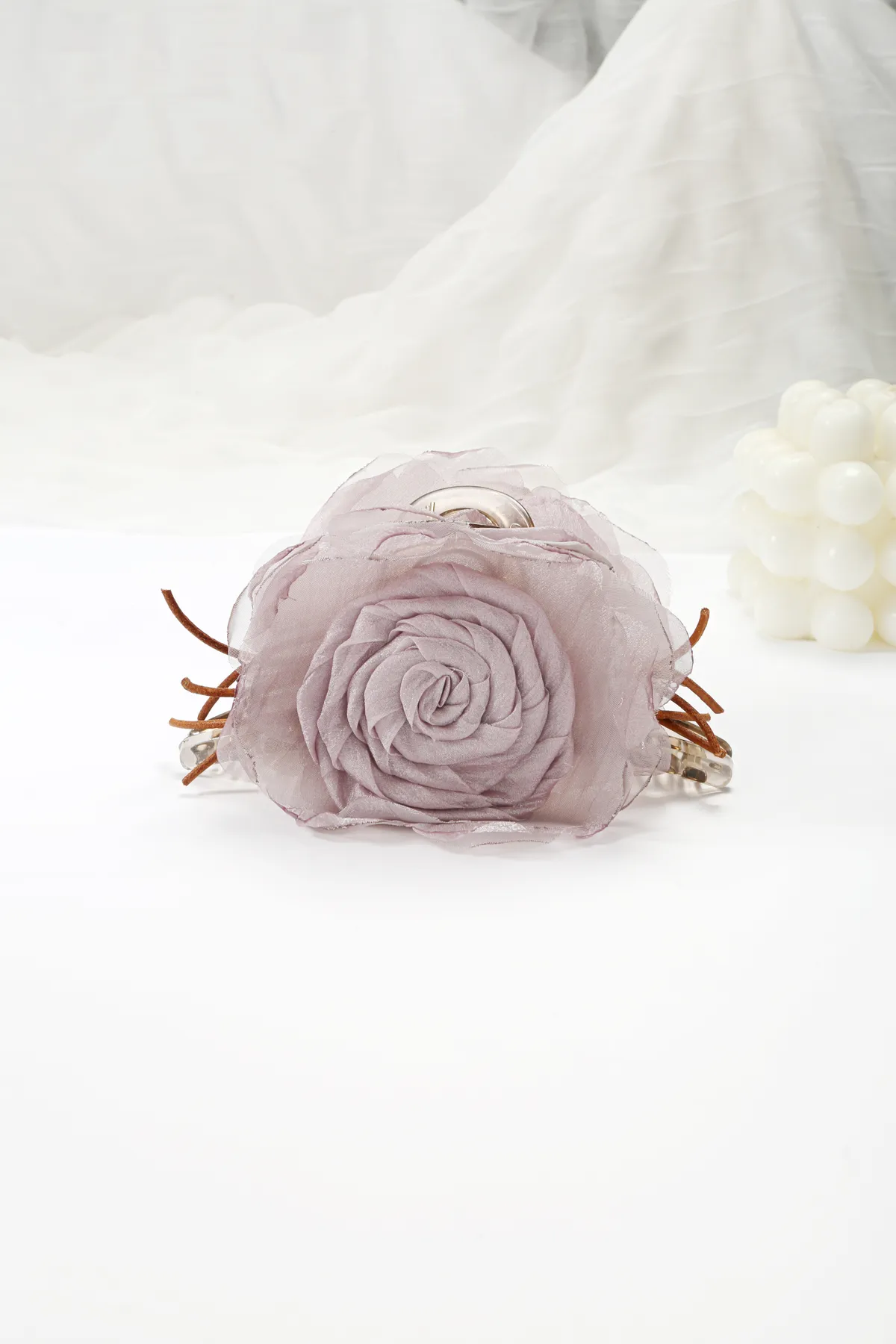 Sage Rose Tortoise Claw Clip - Cottage Hair Clip product image 4