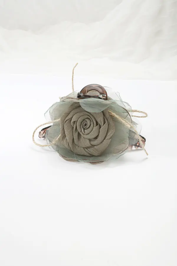 Sage Rose Tortoise Claw Clip - Cottage Hair Clip product image 2