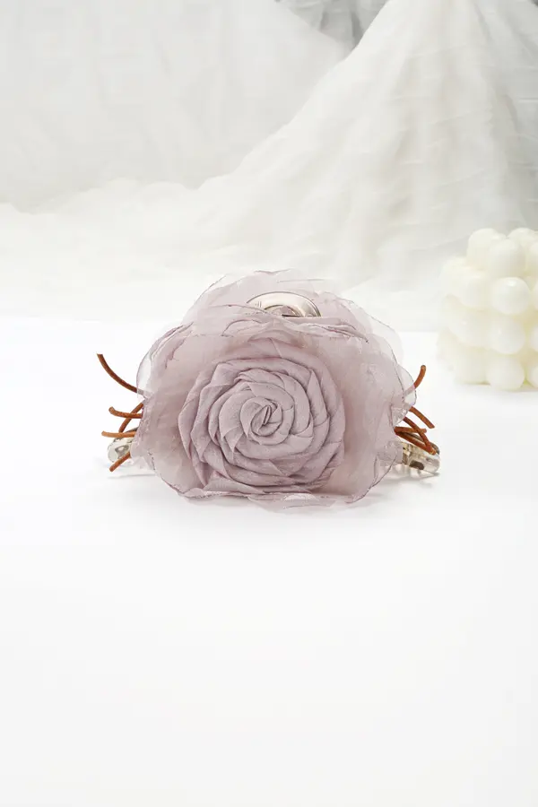 Sage Rose Tortoise Claw Clip - Cottage Hair Clip product image 4