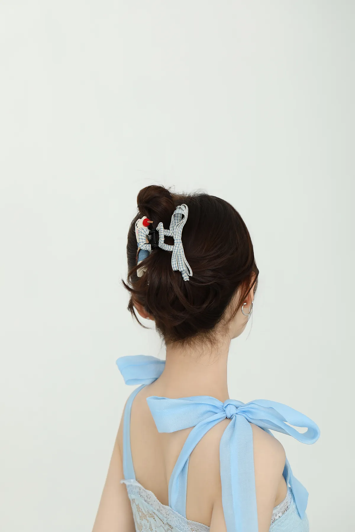 Bear and Gingham Claw Clip - Playful Hair Clip product image 3