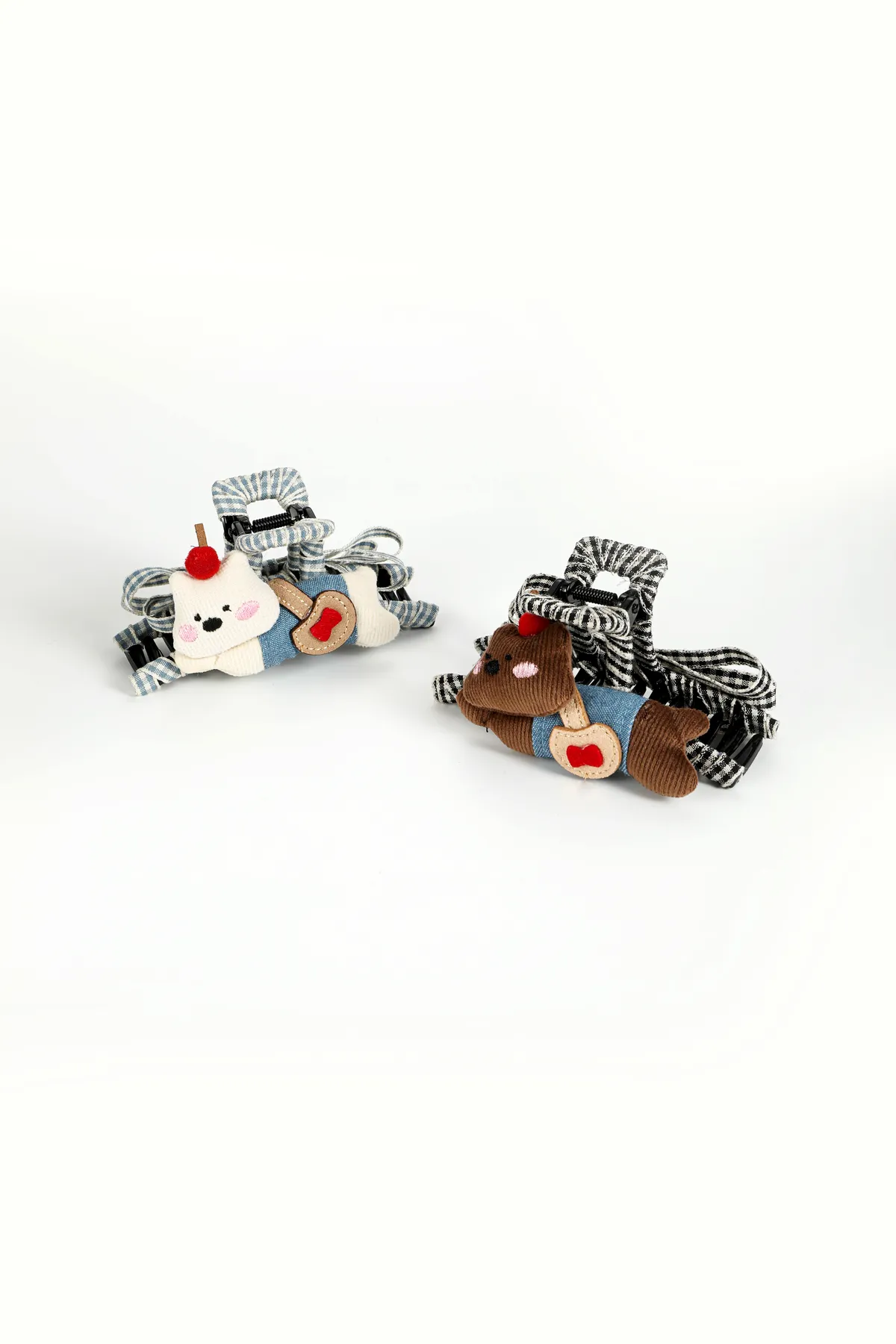Bear and Gingham Claw Clip - Playful Hair Clip product image 7