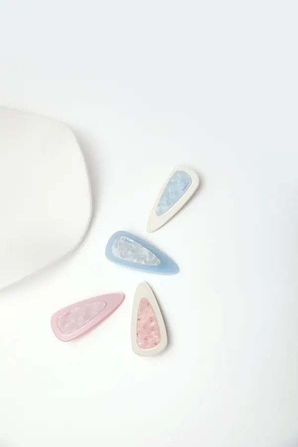 Marble Teardrop Hair Clips - Set of 2 Barrettes product image 6