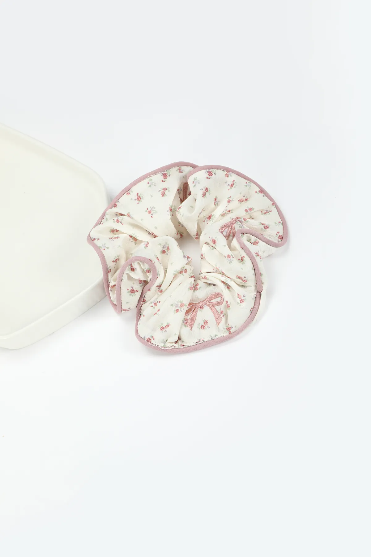 Cream Chiffon Puff Scrunchie - Oversized Hair Tie product image 6