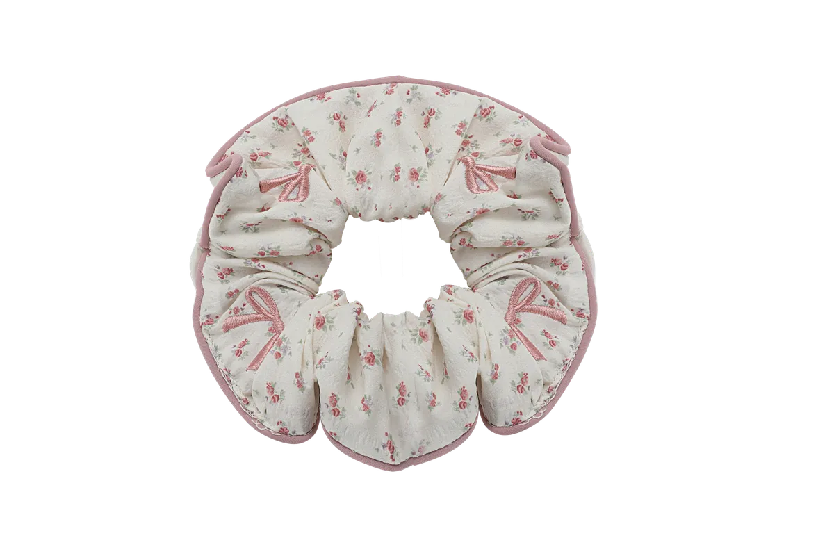 Cream Chiffon Puff Scrunchie - Oversized Hair Tie product image 7