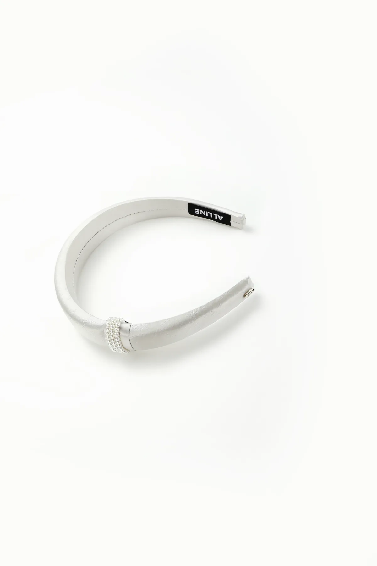 Pearl-Cluster Satin Headband - Padded Pink Band product image 7
