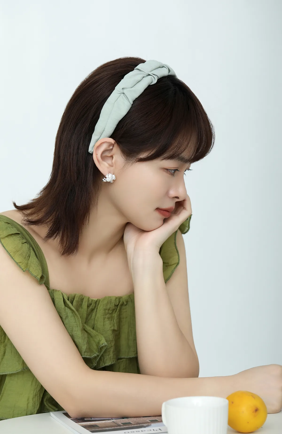 Buttercream Ruched Headband - Wide Soft Band product image 5