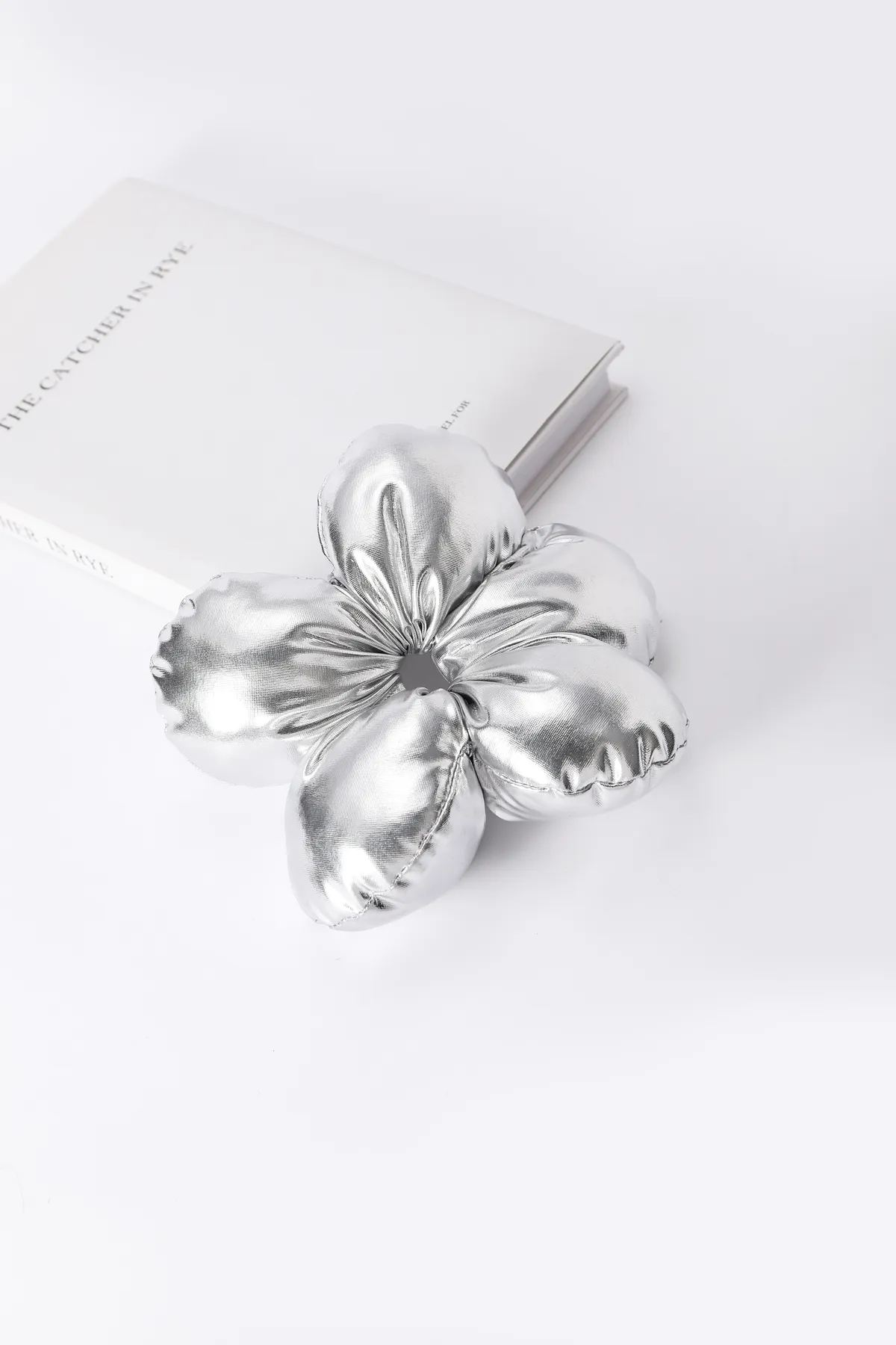 Silver Flower Claw Clip - Oversized Statement Clip product image 6